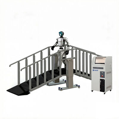 İyi fiyat Robot Merdiven Tırmanma Test İstasyonu Merdiven Tırmanma Test Ekipmanı Özelleştirilebilir Merdiven Özellikleri PLC Kontrolü Düşme Önleyici Korkuluklar çevrimiçi